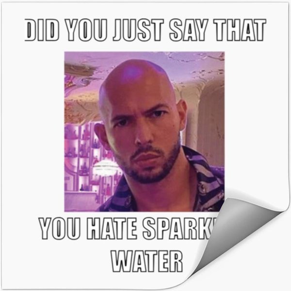 Andrew Tate Sparkling Water Stickers-image