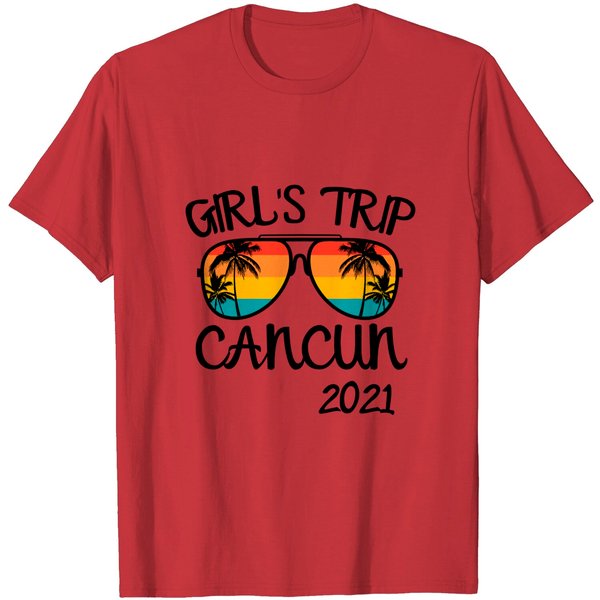 Girls Trip Cancun Mexico 2022 Sunglasses Summer Vacation T-Shirt-image