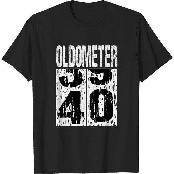 Oldometer 40 Years 40Th Birthday Gift 39-40 T Shirt-image