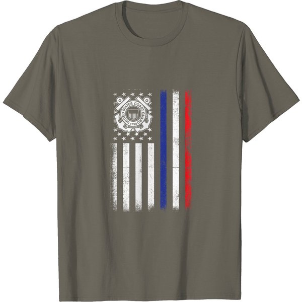 Coast Guard Flag Proud Us Coast Guard Gift T Shirt-image