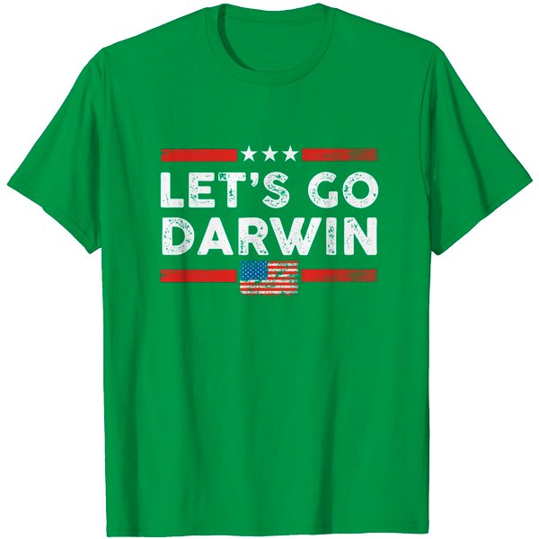 Lets Go Darwin Us Flag Vintage T-Shirt-image