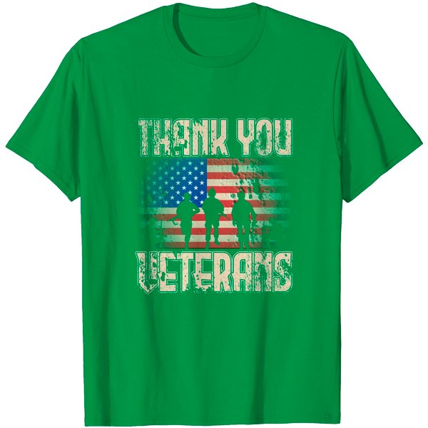 Veterans Day Veteran Thank You Military Patriot Usa Flag T-Shirt-image
