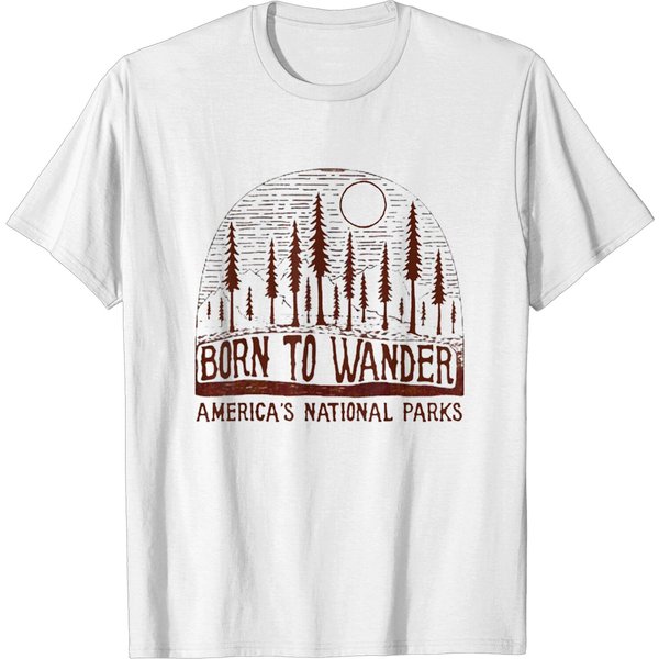Born To Wander Americas National Parks T-Shirt-image