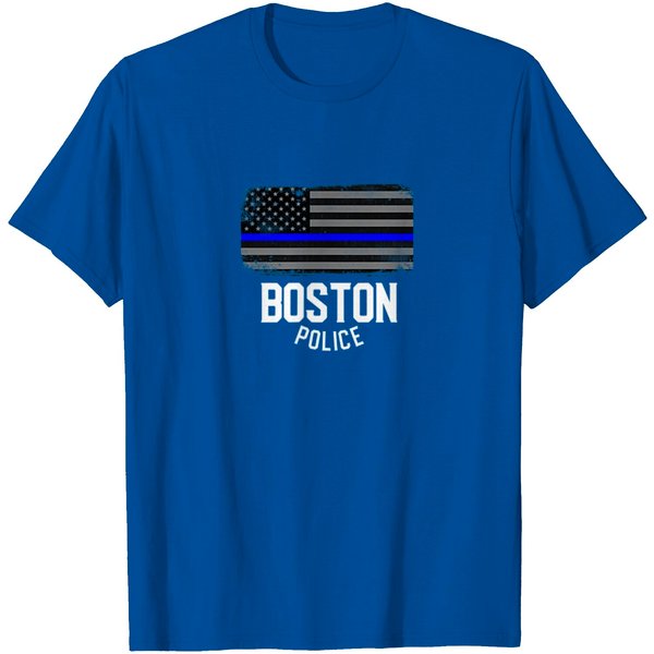 Boston Police Officer Massachusetts Policeman Duty T-Shirt-image