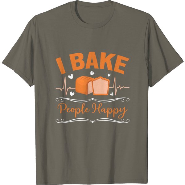 Bakers T-Shirt I Bake People Happy-image