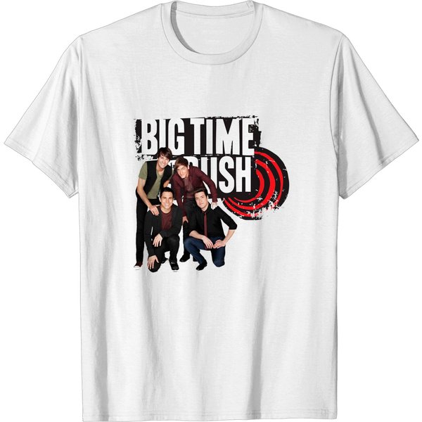 Big Time Rush Logo And Members Classic T Shirts-image