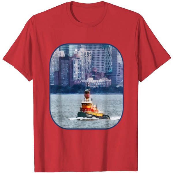 Tugboat Near Manhattan T Shirt-image