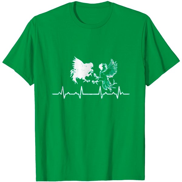 Cockfighting Game Heartbeats T Shirt-image