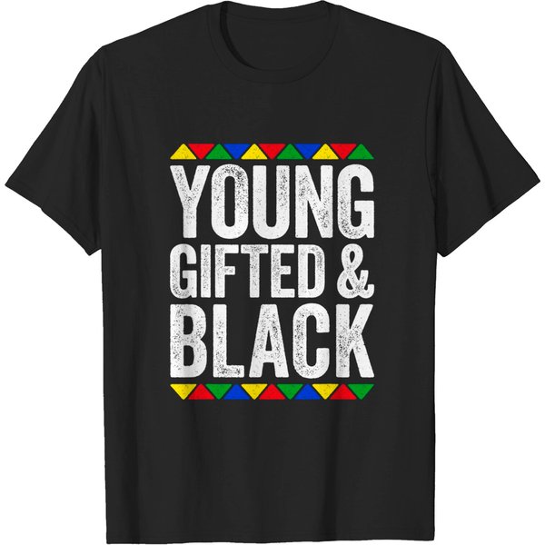 Young Gifted And Black T-Shirt Black Pride Gift T-Shirt-image