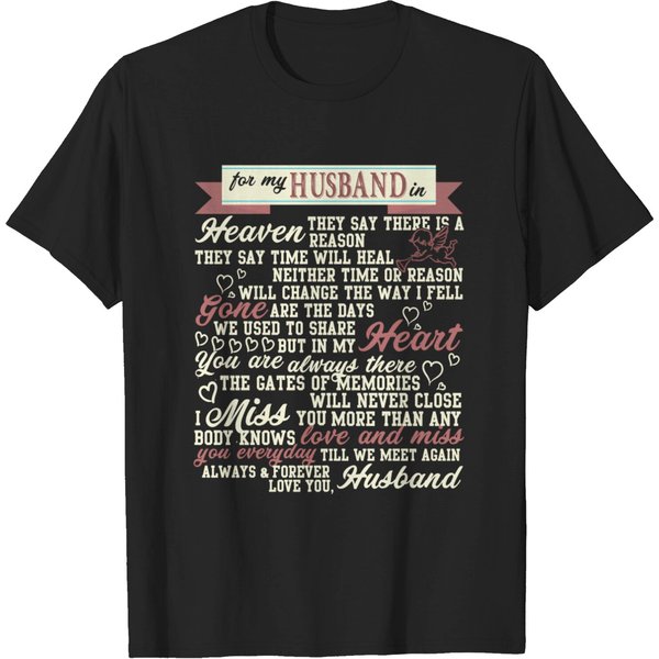 For My Husband In Heaven T Shirt T Shirt-image