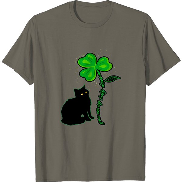 St Patricks Day Black Cat My Lucky Charm T-Shirt-image
