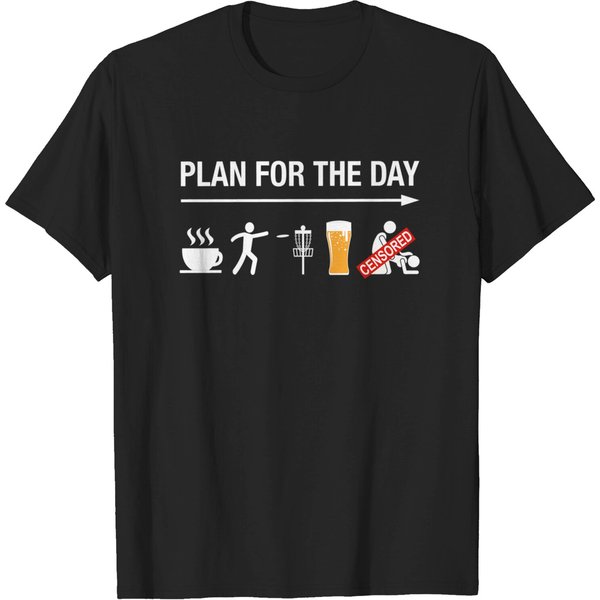 Disc Golf Basket Frisbee Golfing Frolf Coffee Beer T-Shirt-image