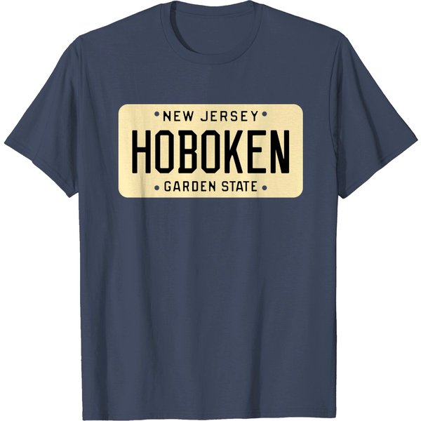Hoboken New Jersey License Plate T Shirt-image