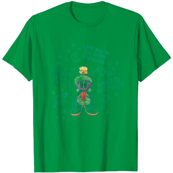 Marvin The Martian Moon Back T T Shirt-image