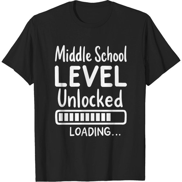Middle School Level Unlocked Teacher's Day Gift T Shirt-image