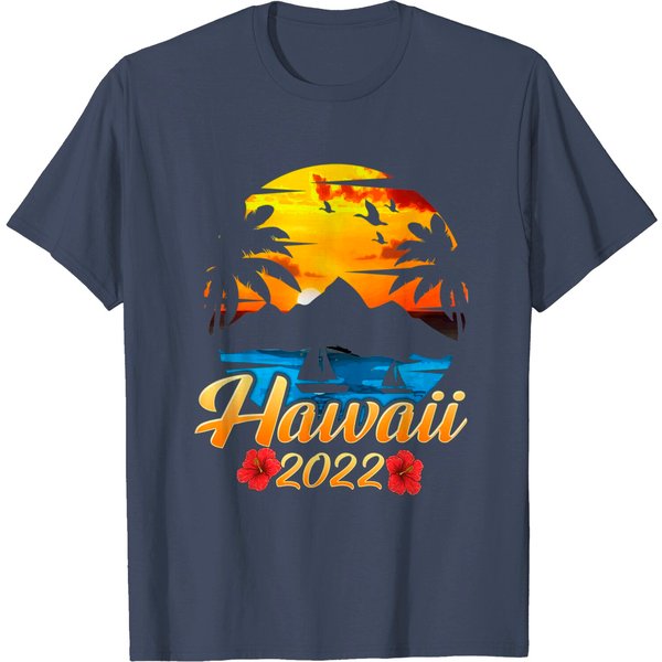 Hawaii 2022 Hawaiian Shirt Family Vacation Matching Group T-Shirt-image