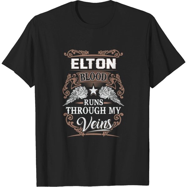 Elton Name T Shirt - Elton Blood Runs Through My V T Shirt-image