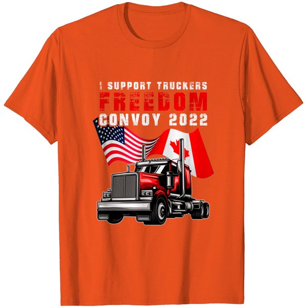 I Support Truckers Freedom Convoy 2022 Canada Truck Driver T-Shirt-image