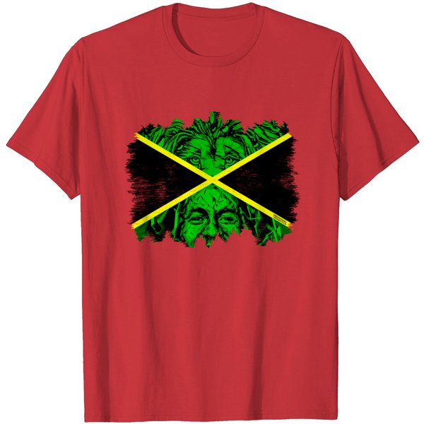 Jamaican Flag Lion & Bob T Shirt-image