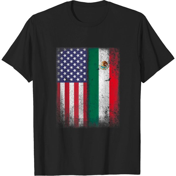 Mexican American Flag T-Shirt-image