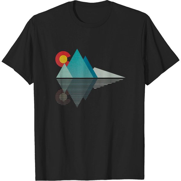 Colorado Flag Mountain T Shirt Gift T-Shirt-image