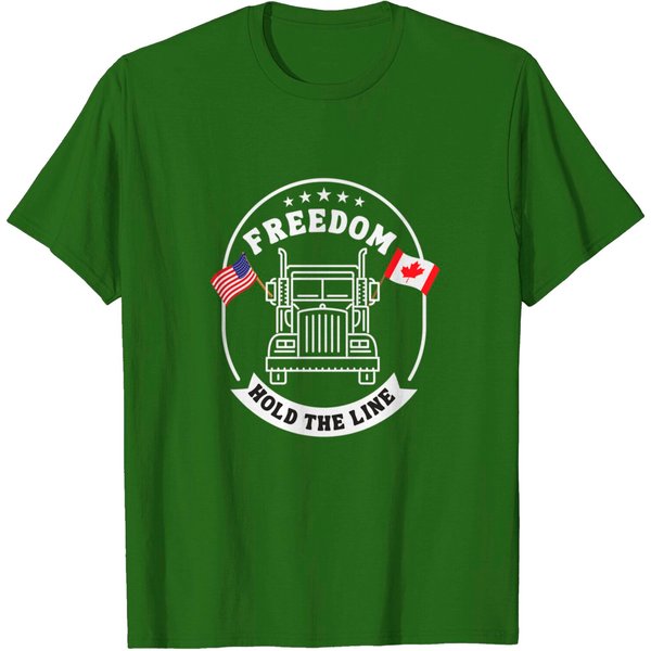 Truckers Freedom Convoy 2022 Trucker Tshirt For Usa & Canada T-Shirt-image