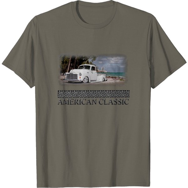 American Classic Hotrod 1950'S Pickup Truck Custom Hotrod Beach T Shirt For Men-image