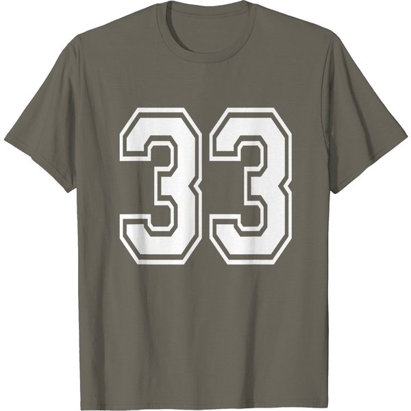 Number 33 Birthday Varsity Sports Team Jersey T-Shirt-image