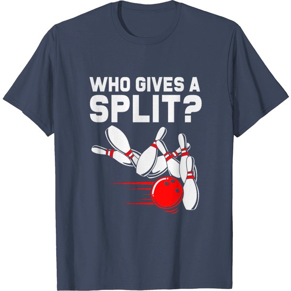 Funny Bowler Bowling Team Who Gives A Split Men T Shirt-image