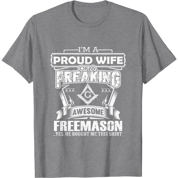 Freemason - Proud Wife Of A Freemason T Shirt-image