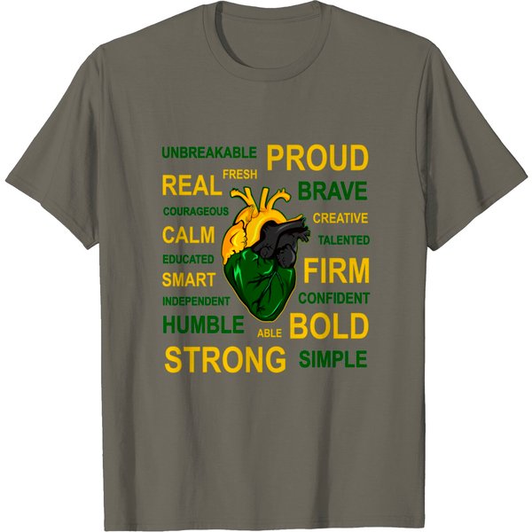 Jamaican Heart T Shirt For Proud Men And Women Of Jamaica T-Shirt-image