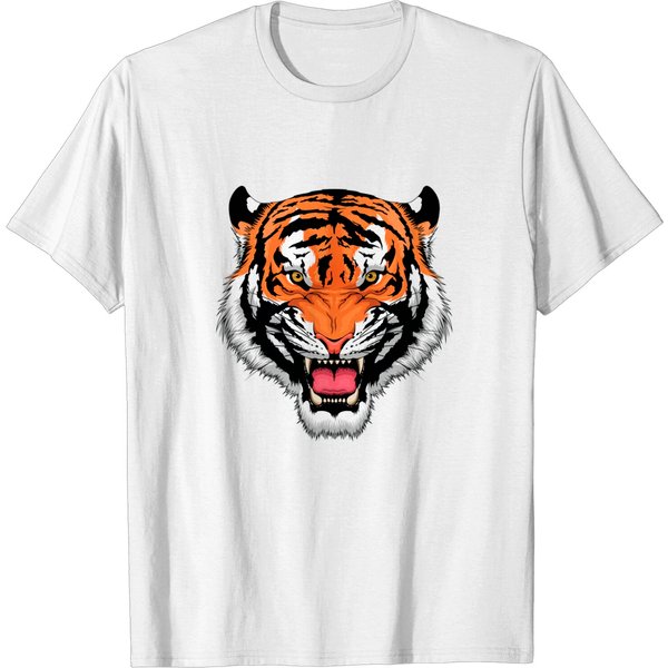 Growling Mouth Open Bengal Tiger T-Shirt-image
