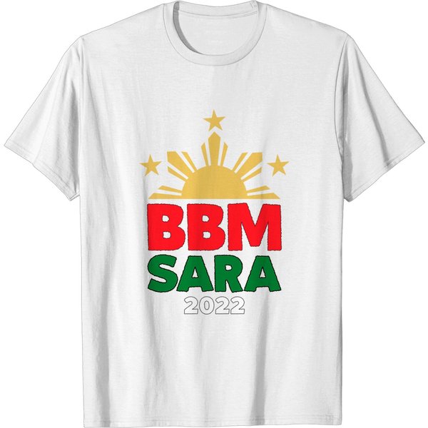 Vote Bbm Sara 2022 - Red Philippine Flag Filipino Pinoy - Bongbong Marcos Supporters Red Merch - T-Shirt-image