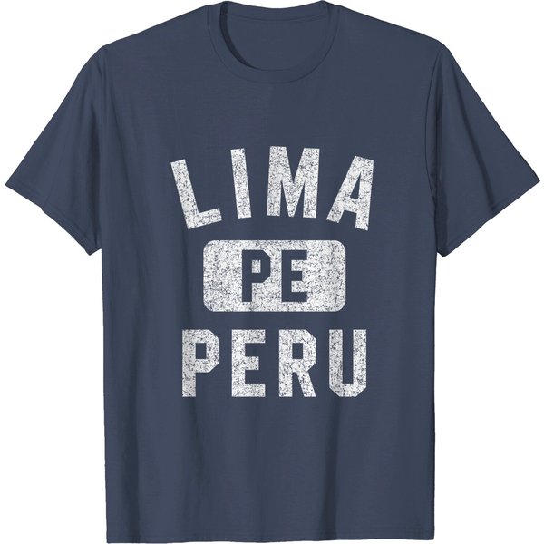 Lima Peru Gym Style Distressed T Shirt-image
