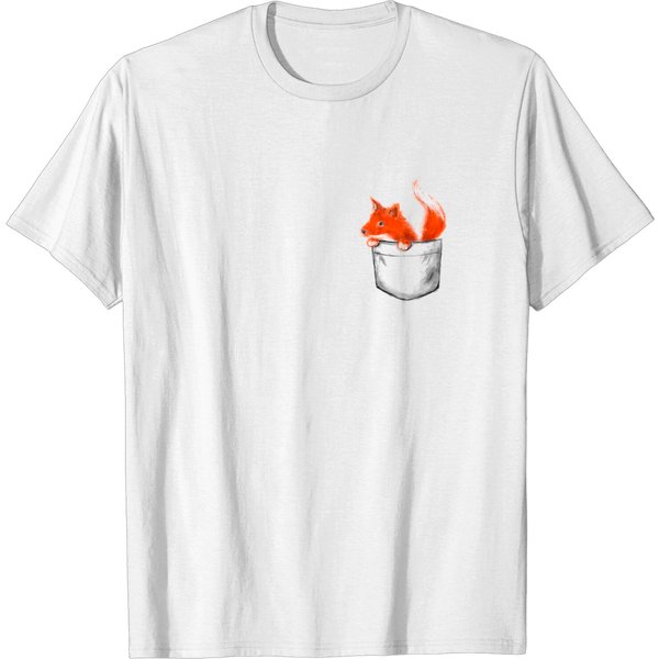 Little Fox In A Pocket - Fox - T-Shirt-image