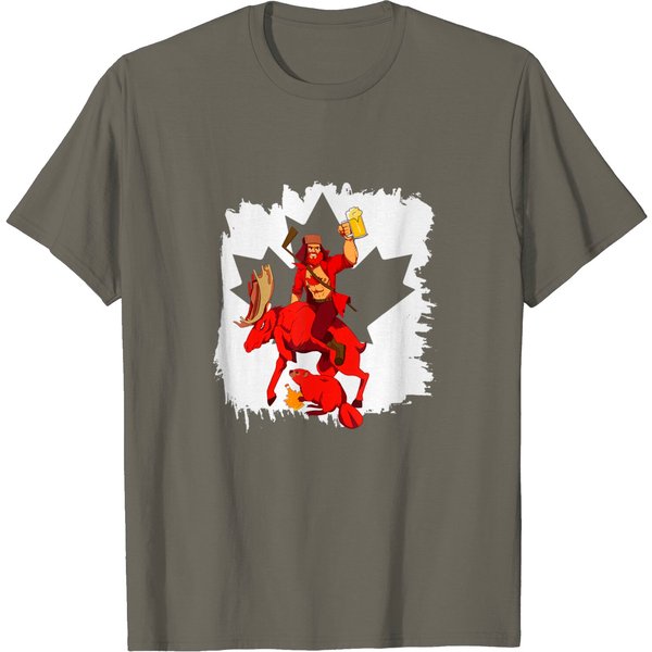 Funny Canadian Pride T-Shirt - Maple Leaf-image
