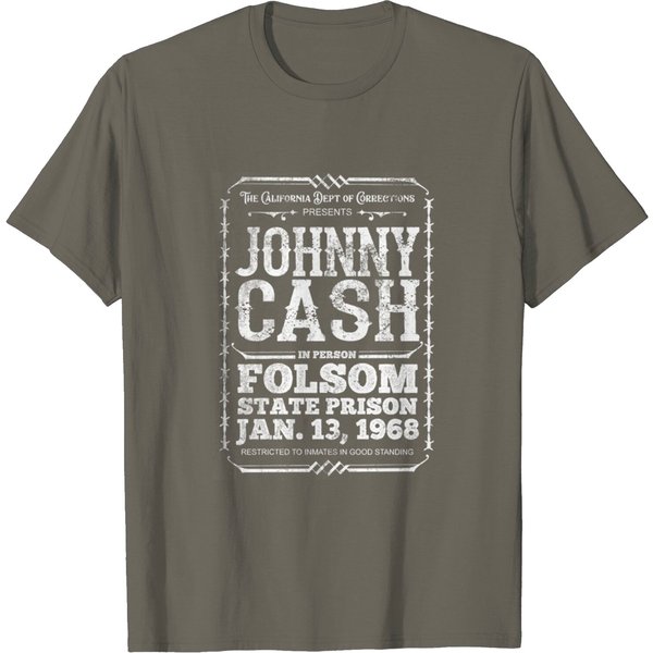 Cash At Folsom Prison, Distressed - Johnny Cash - T-Shirt-image