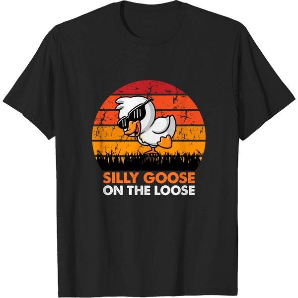 Silly Goose On The Loose Funny Saying T-Shirt-image