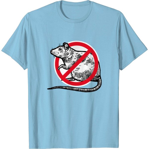 No Rat Sign Stop Snitching Pest Control Cool Novelty Gifts T-Shirt-image