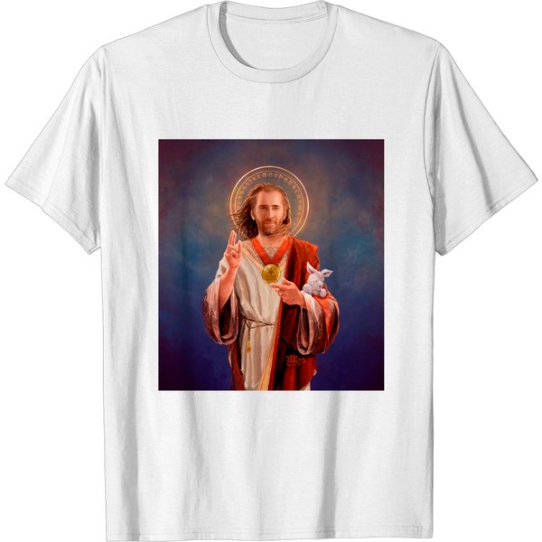 Saint Nicolas Of Cage - Original Nic Cage Religious Painting-image