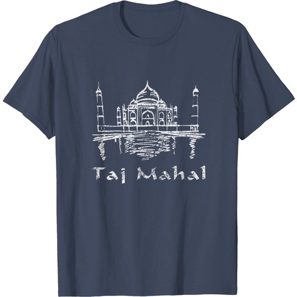 Taj Mahal Indian Travel Souvenir Momento T Shirt-image