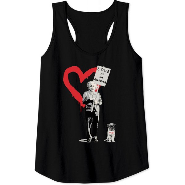 Banksy Einstein Love Is The Answer - Banksy - Tank Tops-image