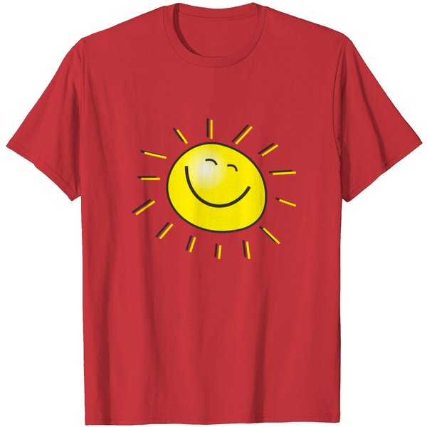 Smile Face T-Shirt Sunshine Sun Kids Summer Happy-image