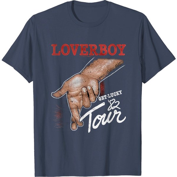 American Classics Loverboy Get Lucky Tour Black Ladies Racerback T-Shirts Tee-image