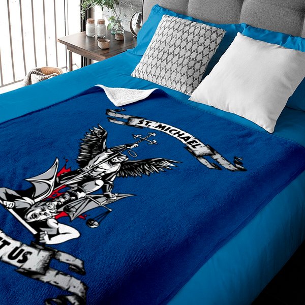 Archangel Saint Michael Protect Us Defend Us Baby Blankets-image