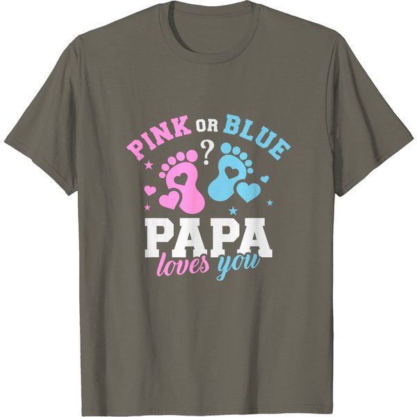 Gender Reveal Papa Dad T-Shirt-image