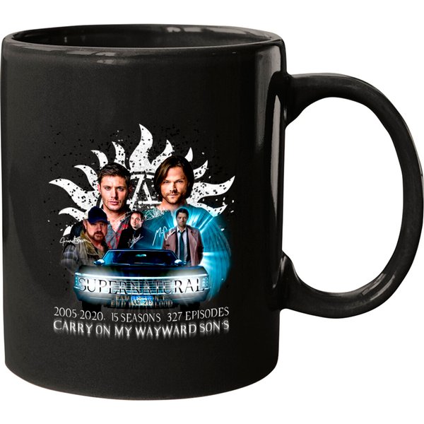 Limited Edition Supernatural Family Don't End With Blood 4 W Signed W2 - Limited Edition Supernatural Family Don - Mugs