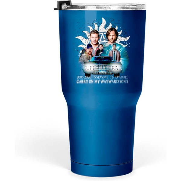 Limited Edition Supernatural Family Don'T End With Blood 4 W Signed W2 - Limited Edition Supernatural Family Don - Tumblers 30 Oz-image