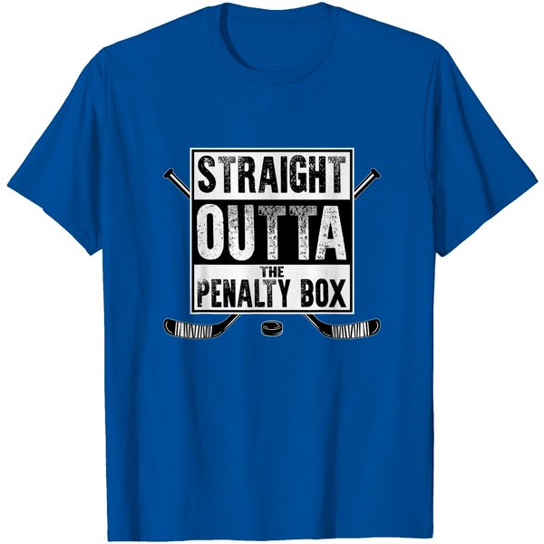 Ice Hockey Player Gift Straight Outta The Penalty Box T-Shirt-image