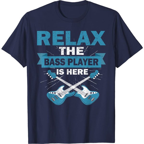 Mens Guitarist Musical Instrument Guitar Player Bass Guitar T-Shirt-image
